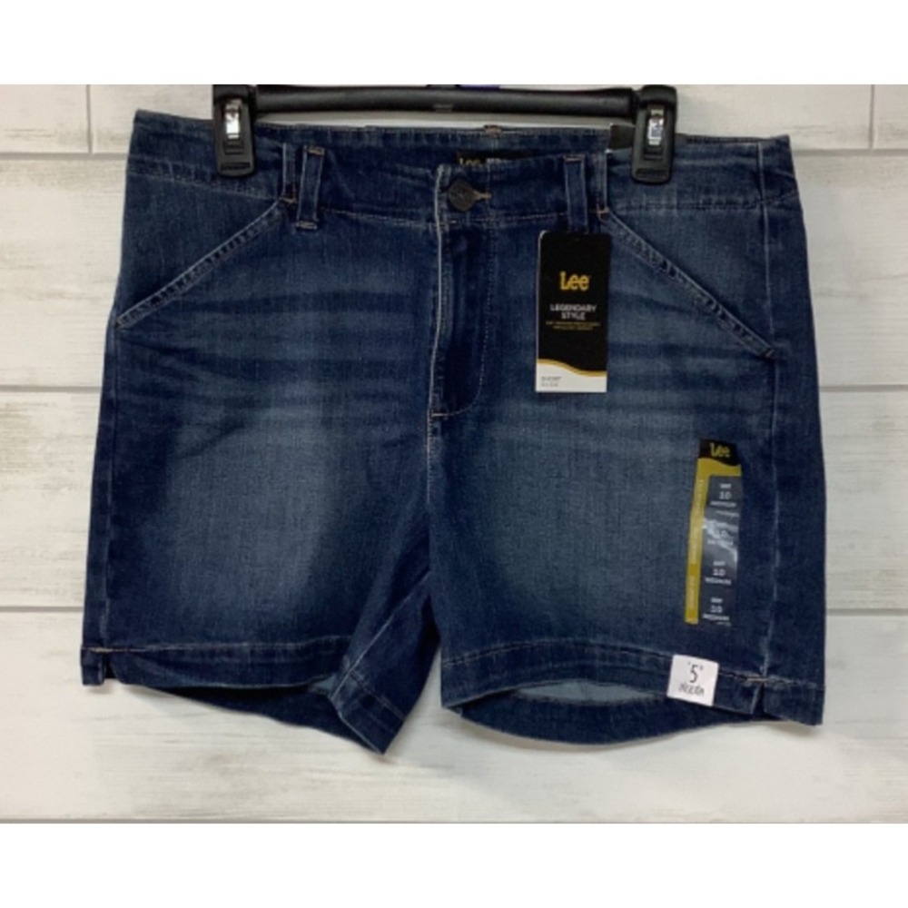Lee Expedition Denim Jean Shorts Mid Rise Women's Size 10 Regular Fit NWT NEW